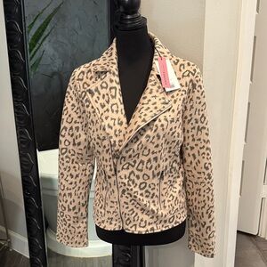 ANDREE Leopard Print Women's Jacket SZ SMALL